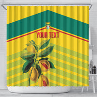 Grenada Football 2026 Custom Shower Curtain Go Spice Boys Nutmeg Yellow Version