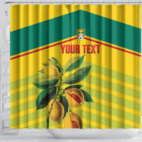 Grenada Football 2026 Custom Shower Curtain Go Spice Boys Nutmeg Yellow Version
