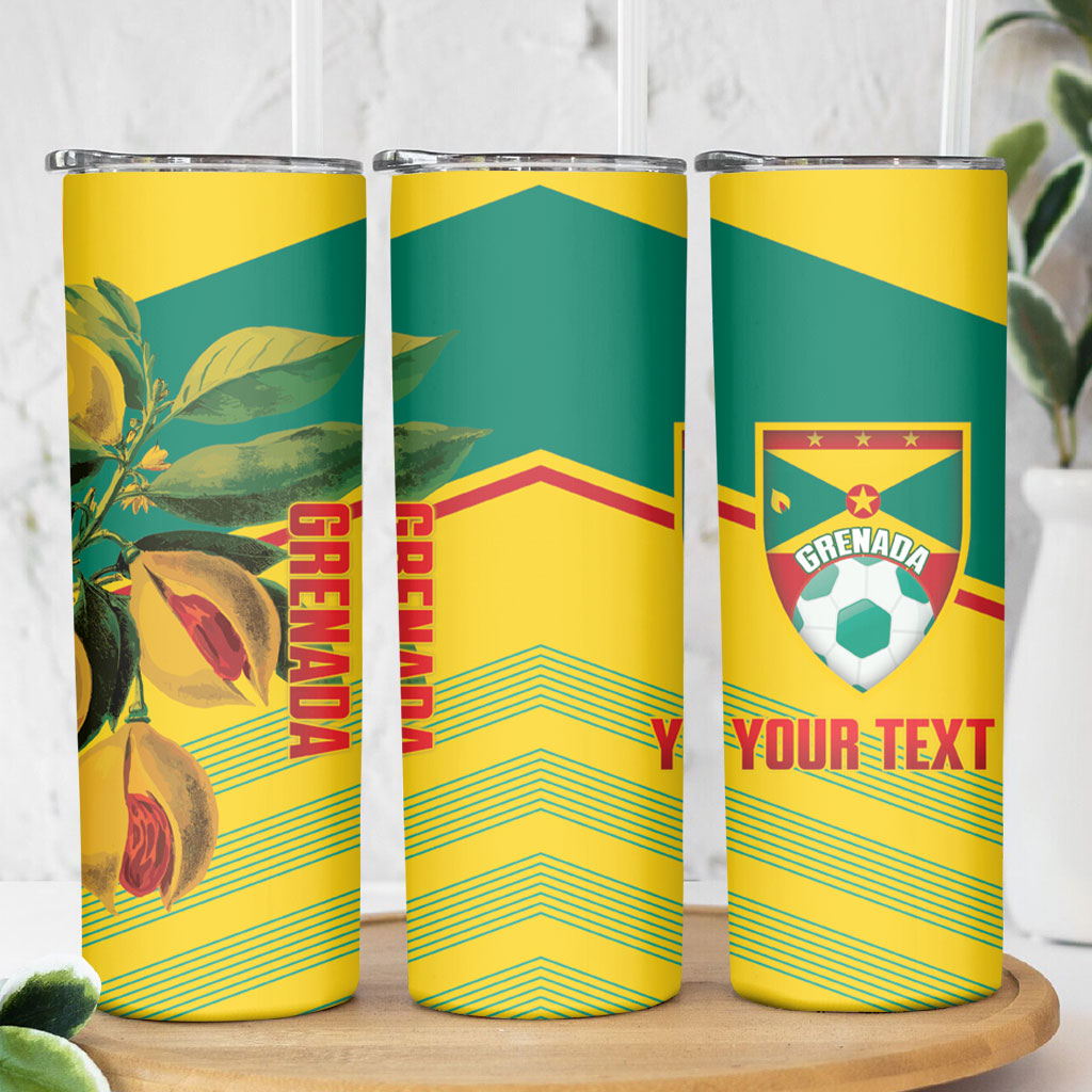 Grenada Football 2026 Custom Skinny Tumbler Go Spice Boys Nutmeg Yellow Version