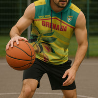 Grenada Football 2026 Custom Sleeveless Hoodie Go Spice Boys Nutmeg Yellow Version