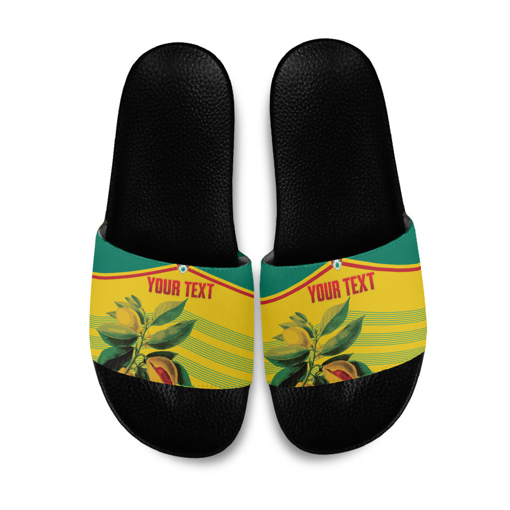Grenada Football 2026 Custom Slide Sandals Go Spice Boys Nutmeg Yellow Version