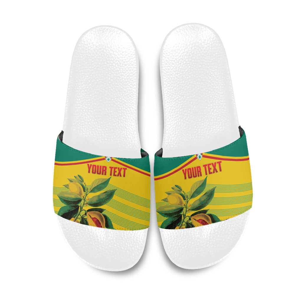 Grenada Football 2026 Custom Slide Sandals Go Spice Boys Nutmeg Yellow Version