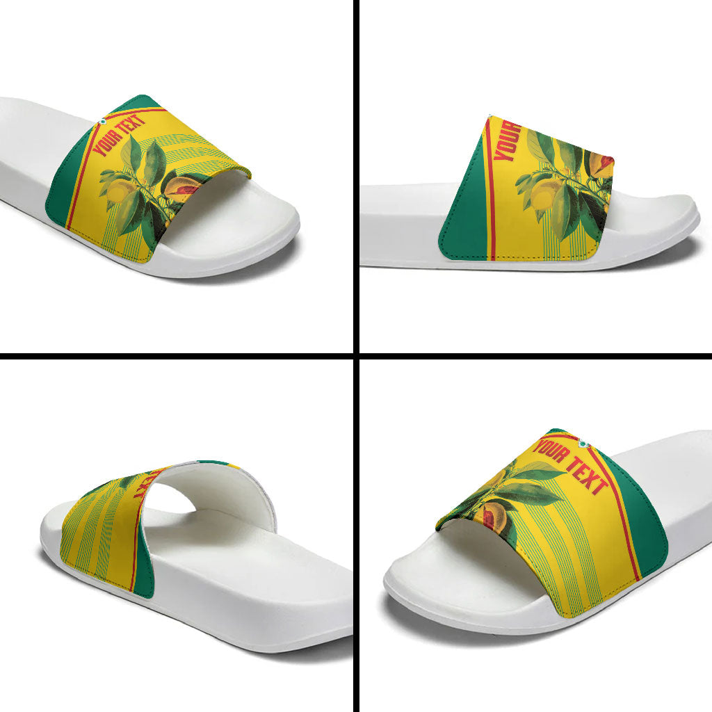 Grenada Football 2026 Custom Slide Sandals Go Spice Boys Nutmeg Yellow Version