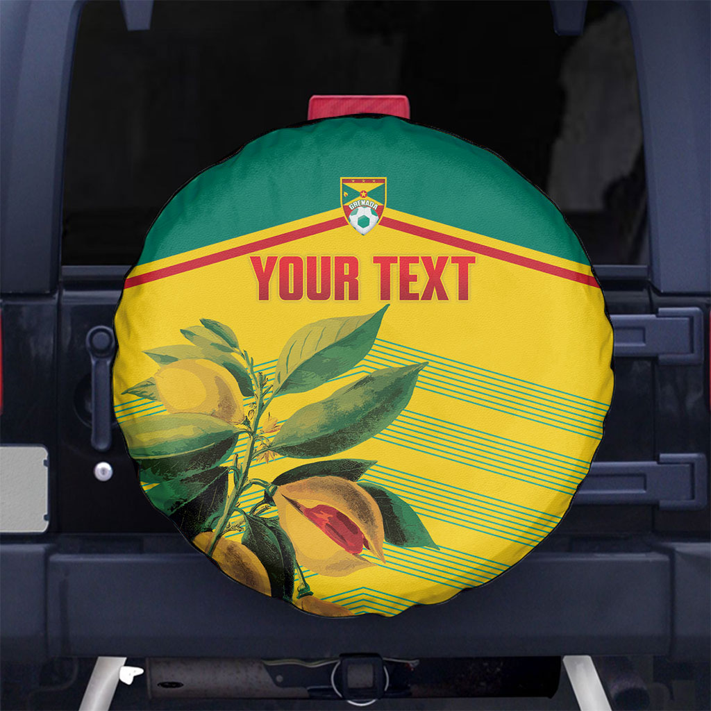 Grenada Football 2026 Custom Spare Tire Cover Go Spice Boys Nutmeg Yellow Version