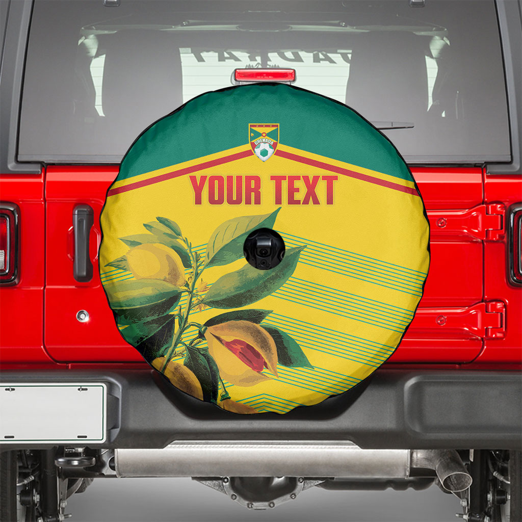 Grenada Football 2026 Custom Spare Tire Cover Go Spice Boys Nutmeg Yellow Version