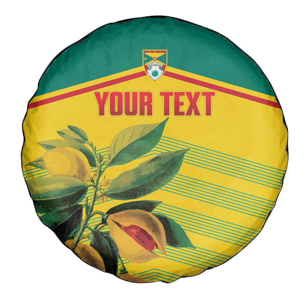 Grenada Football 2026 Custom Spare Tire Cover Go Spice Boys Nutmeg Yellow Version