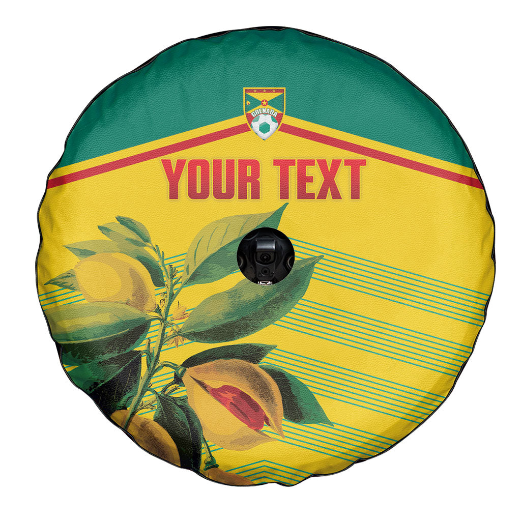 Grenada Football 2026 Custom Spare Tire Cover Go Spice Boys Nutmeg Yellow Version