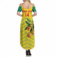 Grenada Football 2026 Custom Summer Maxi Dress Go Spice Boys Nutmeg Yellow Version
