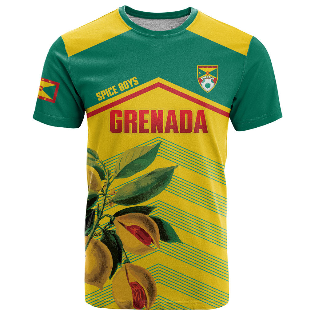Grenada Football 2026 Custom T Shirt Go Spice Boys Nutmeg Yellow Version