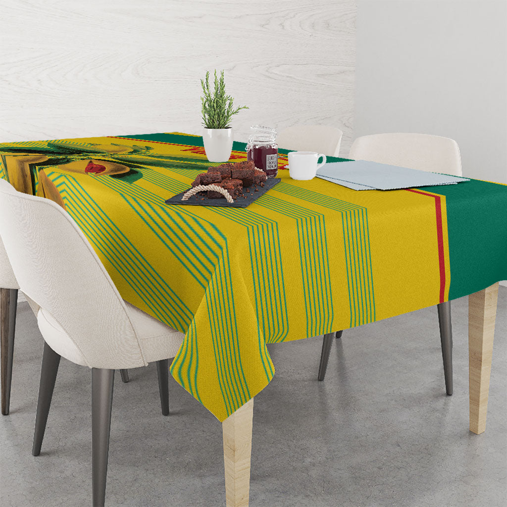 Grenada Football 2026 Custom Tablecloth Go Spice Boys Nutmeg Yellow Version