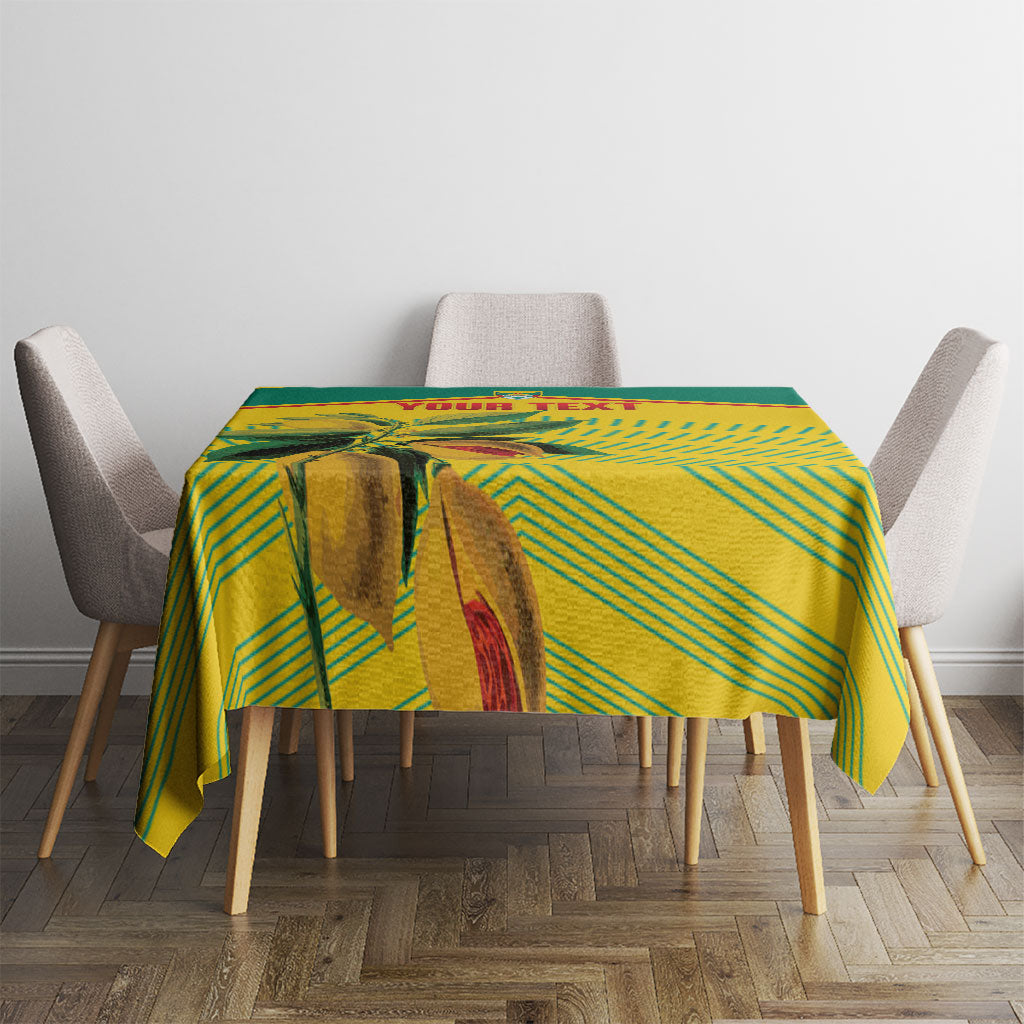 Grenada Football 2026 Custom Tablecloth Go Spice Boys Nutmeg Yellow Version