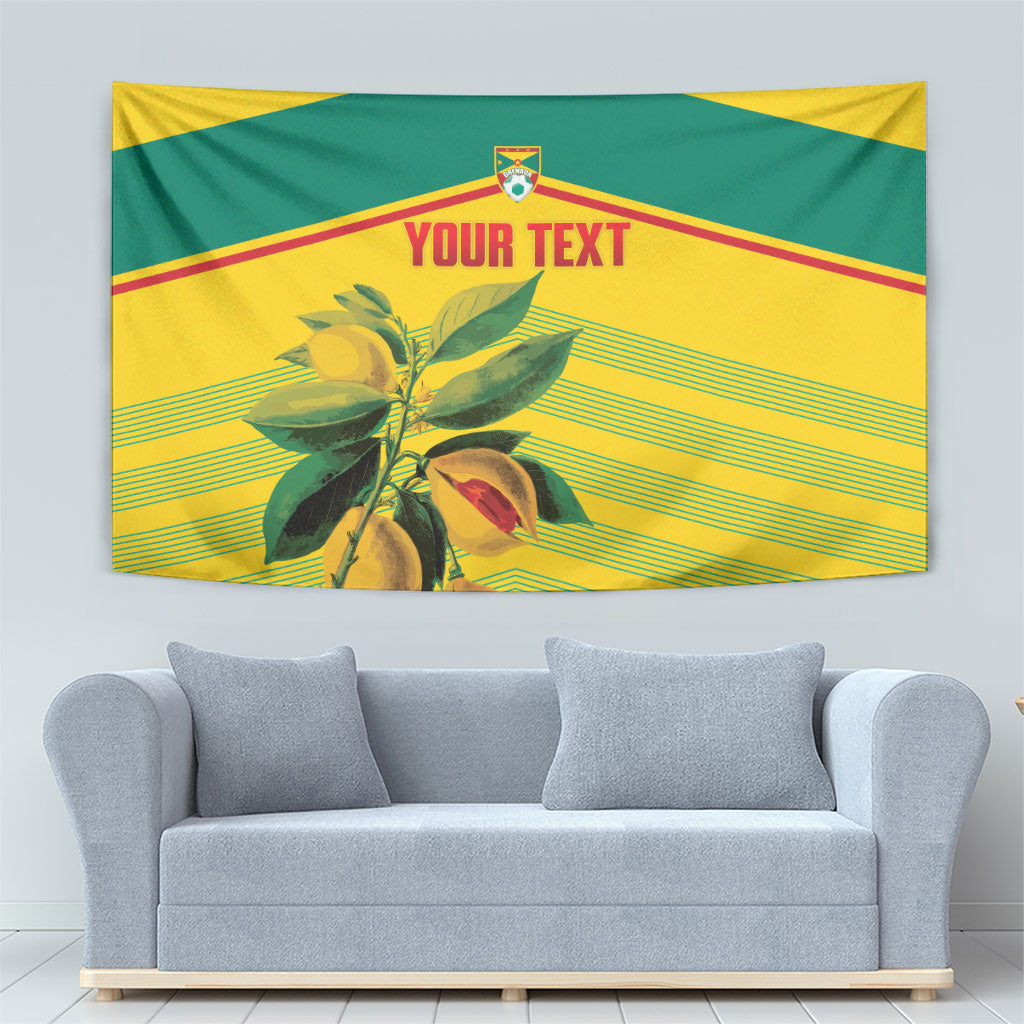 Grenada Football 2026 Custom Tapestry Go Spice Boys Nutmeg Yellow Version
