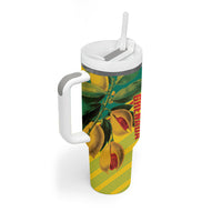 Grenada Football 2026 Custom Tumbler With Handle Go Spice Boys Nutmeg Yellow Version