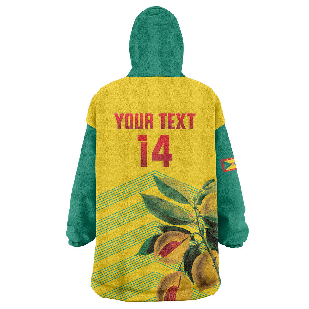 Grenada Football 2026 Custom Wearable Blanket Hoodie Go Spice Boys Nutmeg Yellow Version