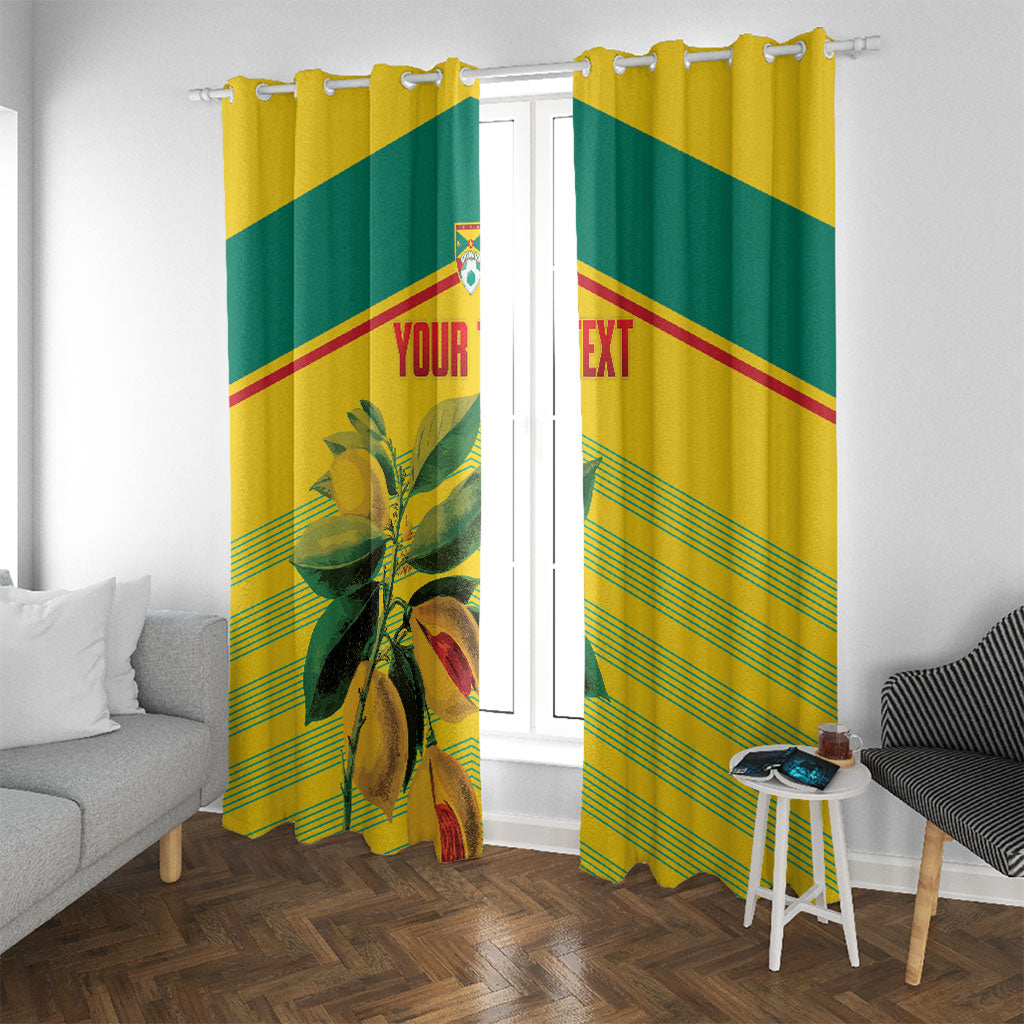 Grenada Football 2026 Custom Window Curtain Go Spice Boys Nutmeg Yellow Version