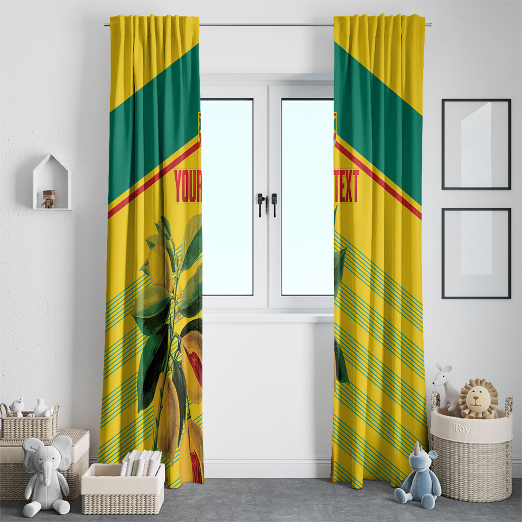 Grenada Football 2026 Custom Window Curtain Go Spice Boys Nutmeg Yellow Version