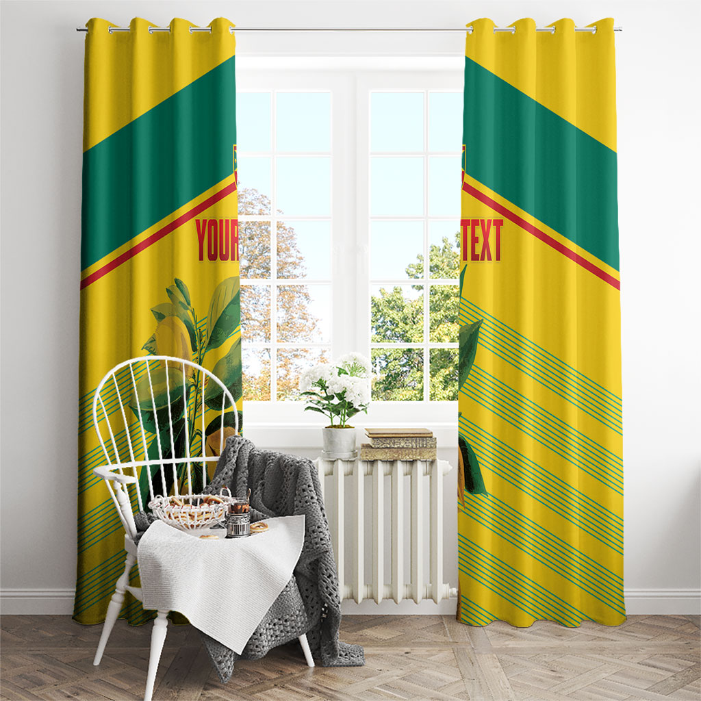 Grenada Football 2026 Custom Window Curtain Go Spice Boys Nutmeg Yellow Version
