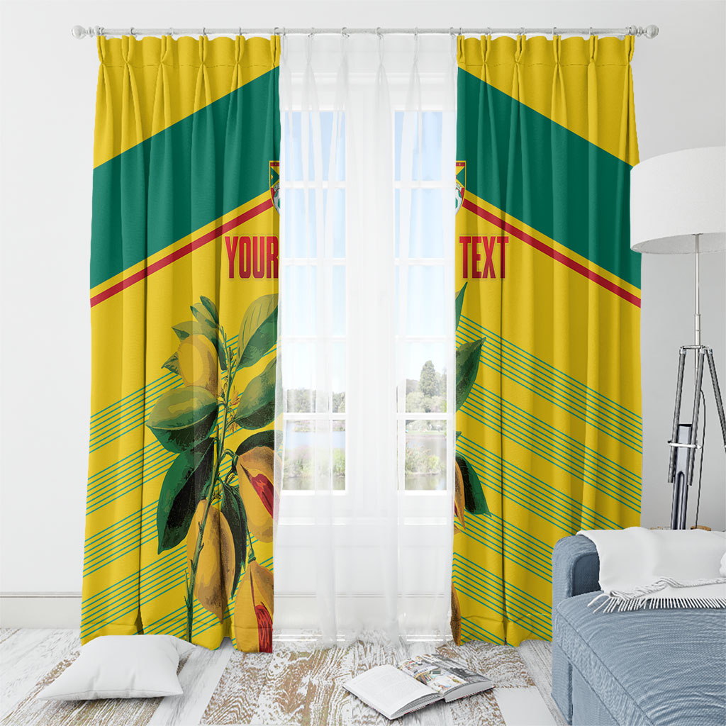 Grenada Football 2026 Custom Window Curtain Go Spice Boys Nutmeg Yellow Version