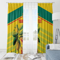 Grenada Football 2026 Custom Window Curtain Go Spice Boys Nutmeg Yellow Version