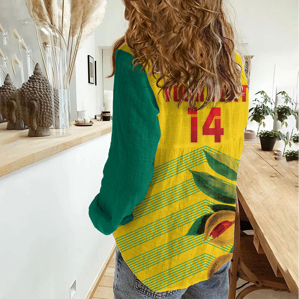 Grenada Football 2026 Custom Women Casual Shirt Go Spice Boys Nutmeg Yellow Version