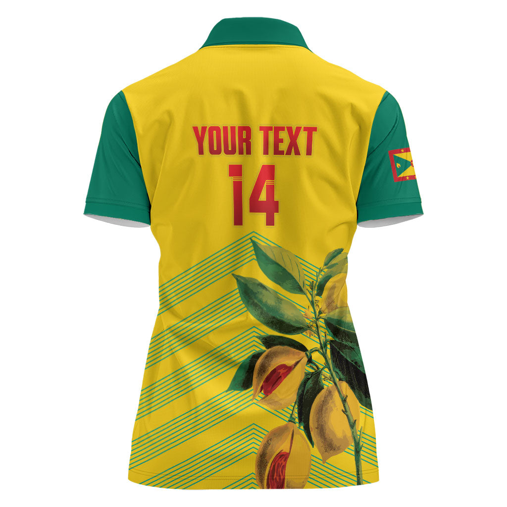 Grenada Football 2026 Custom Women Polo Shirt Go Spice Boys Nutmeg Yellow Version