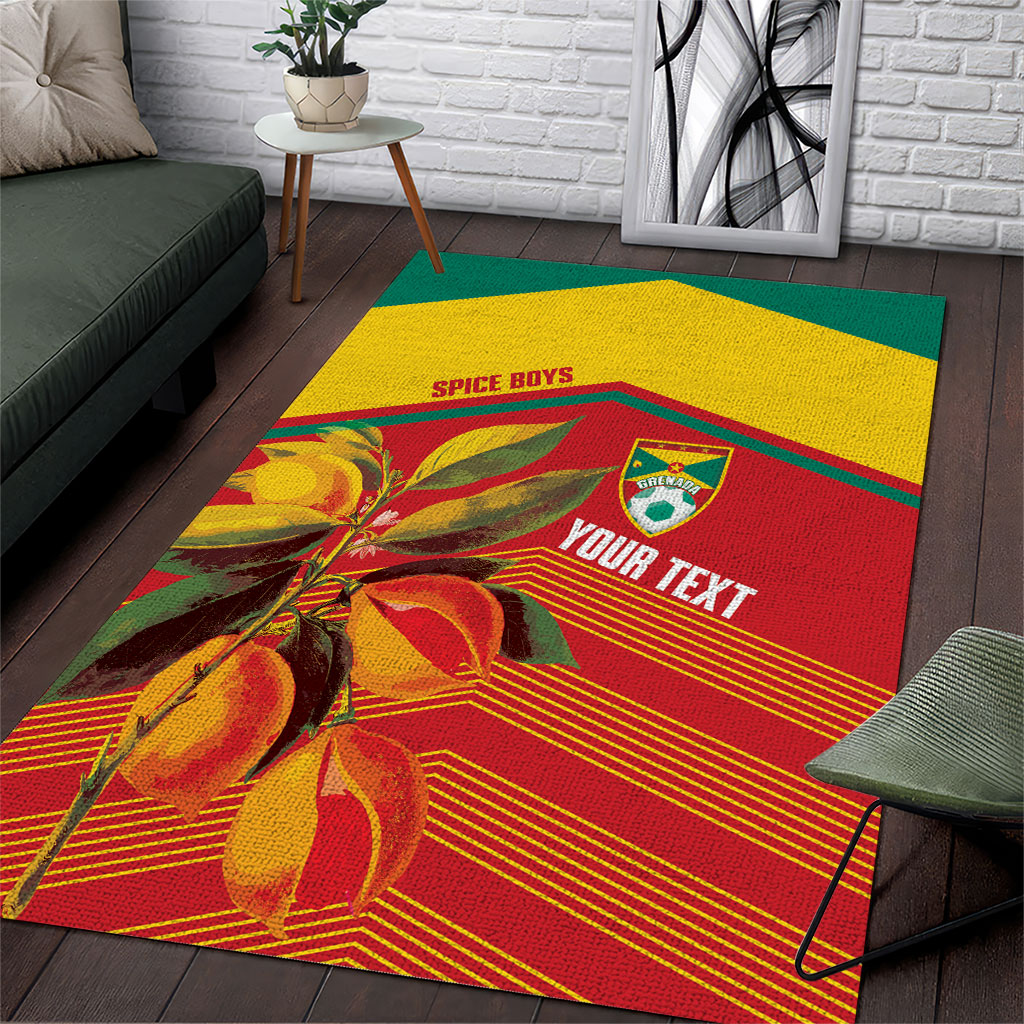 Grenada Football 2026 Custom Area Rug Go Spice Boys Nutmeg Red Version