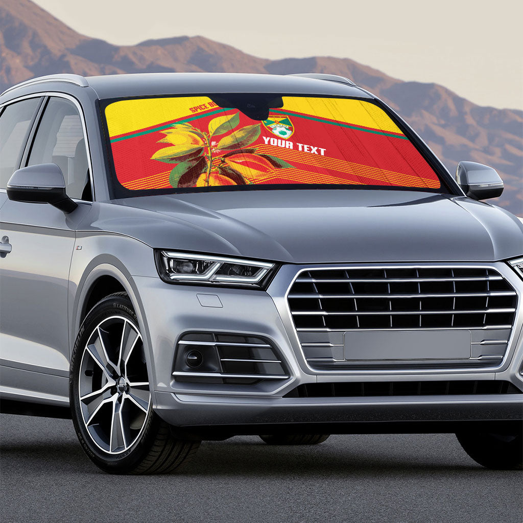 Grenada Football 2026 Custom Auto Sun Shade Go Spice Boys Nutmeg Red Version