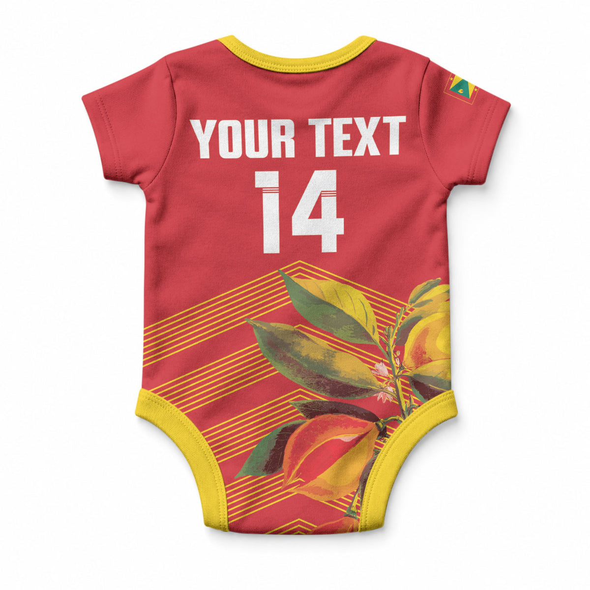 Grenada Football 2026 Custom Baby Onesie Go Spice Boys Nutmeg Red Version
