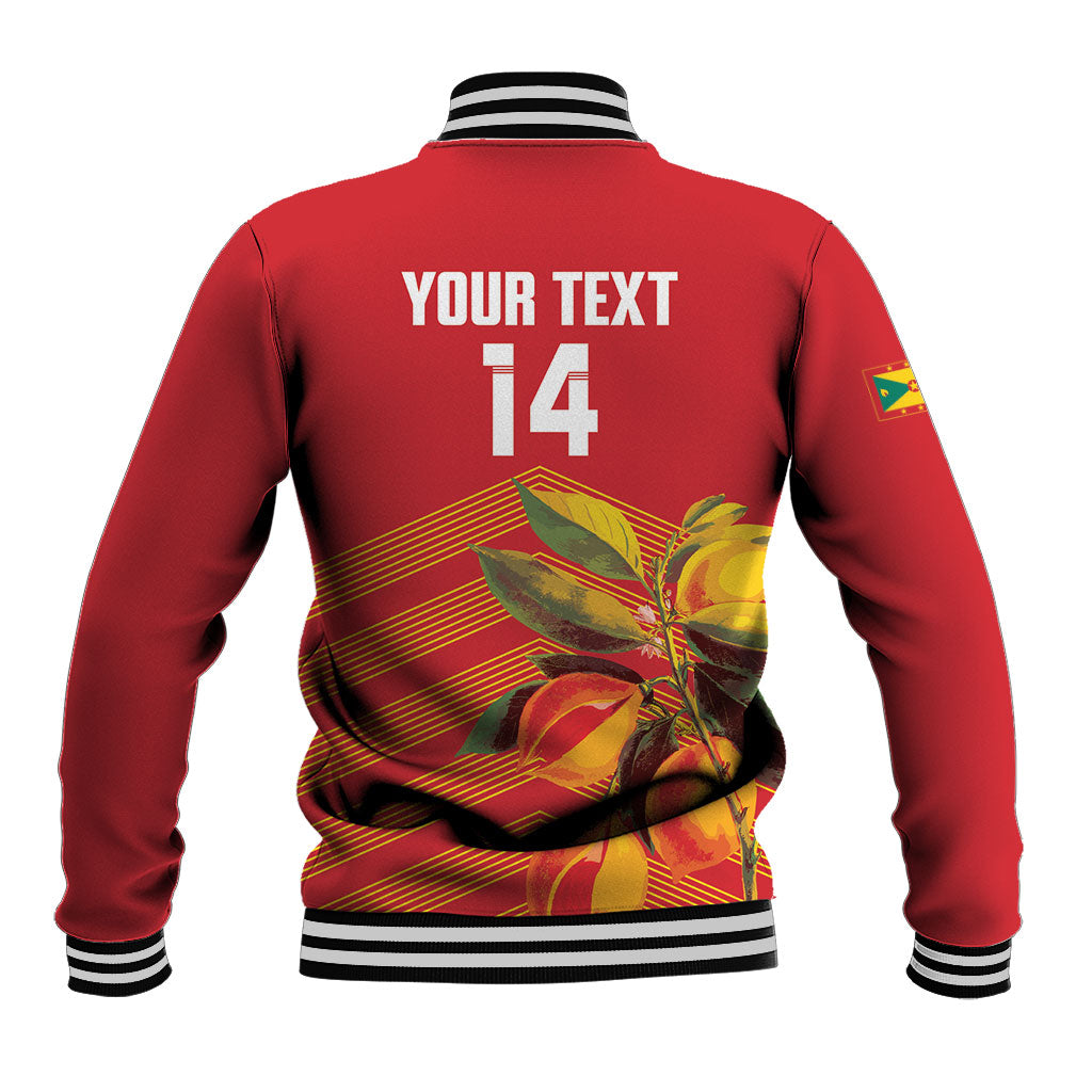 Grenada Football 2026 Custom Baseball Jacket Go Spice Boys Nutmeg Red Version