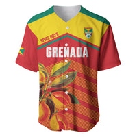 Grenada Football 2026 Custom Baseball Jersey Go Spice Boys Nutmeg Red Version