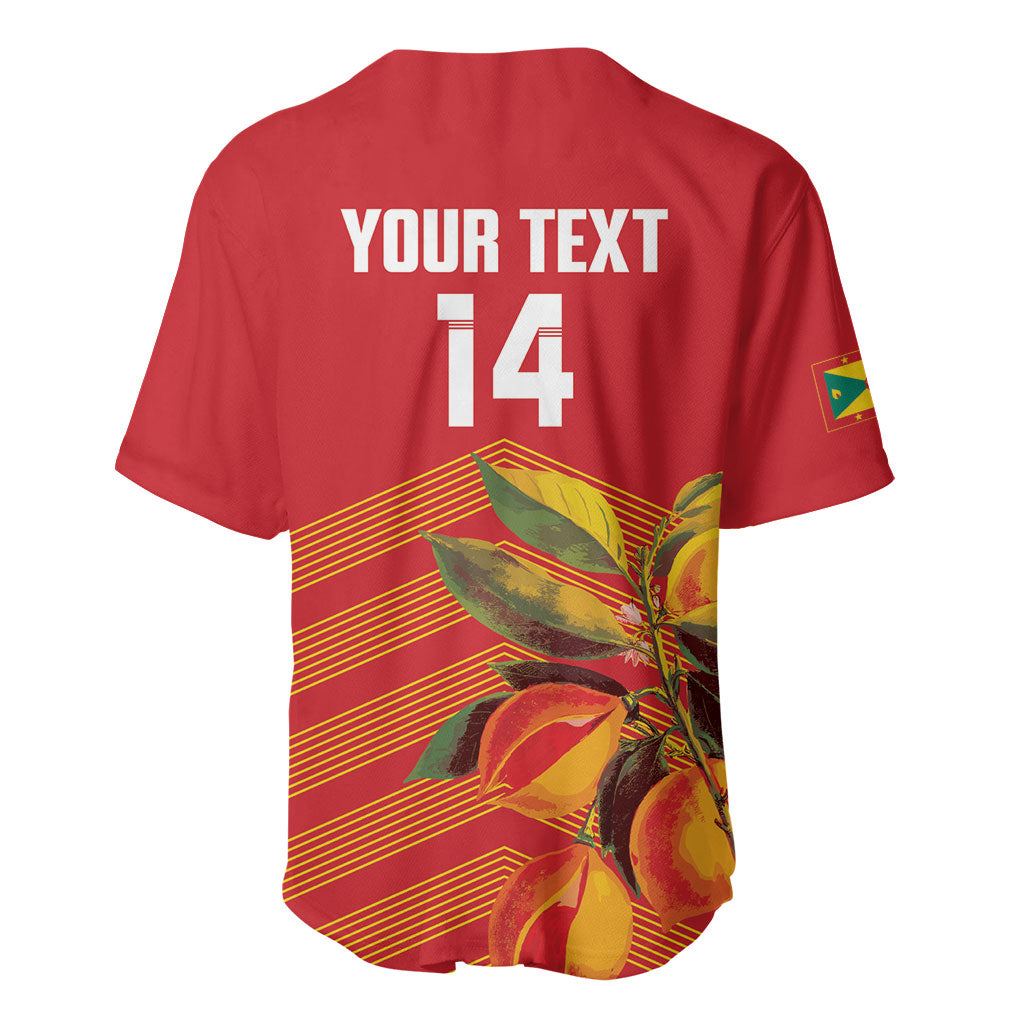 Grenada Football 2026 Custom Baseball Jersey Go Spice Boys Nutmeg Red Version