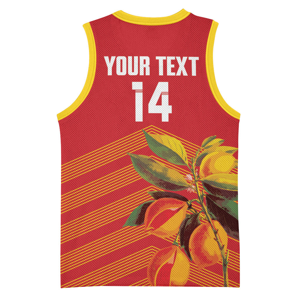 Grenada Football 2026 Custom Basketball Jersey Go Spice Boys Nutmeg Red Version