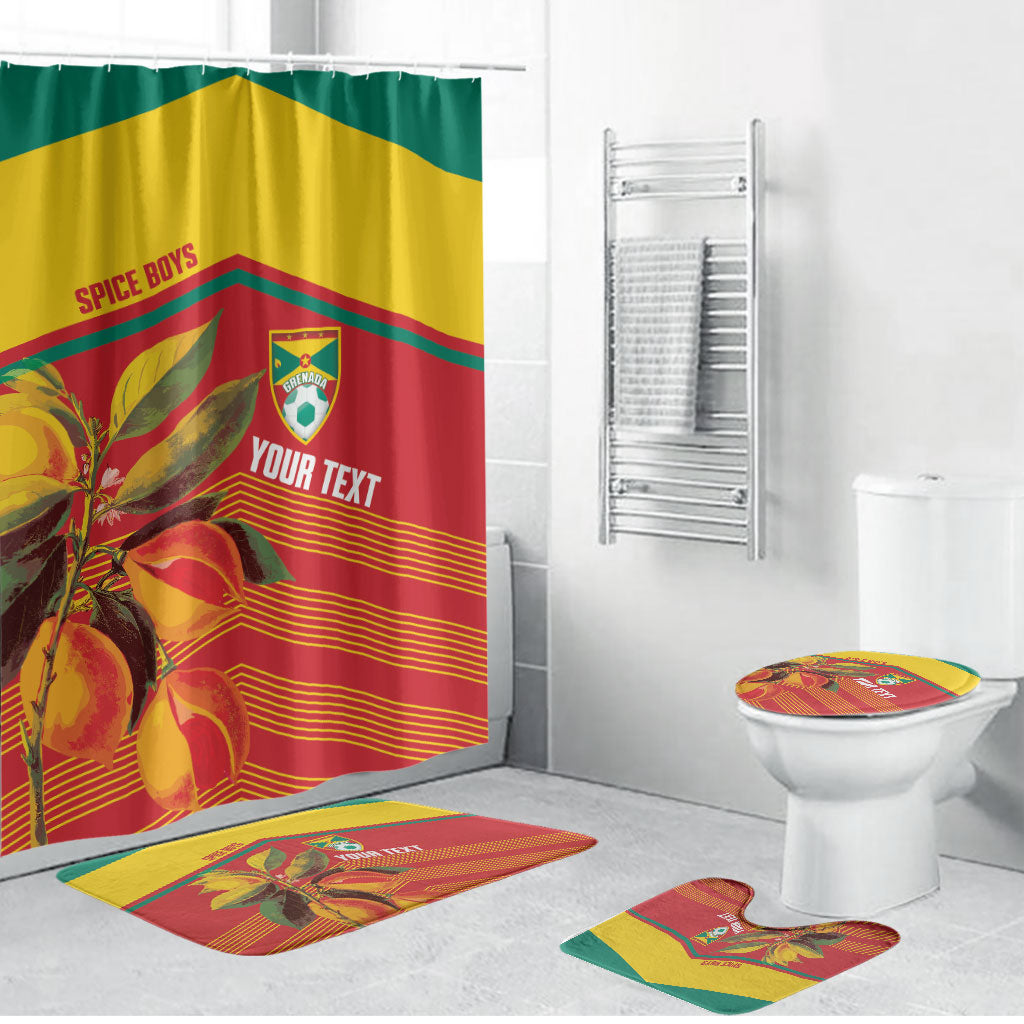 Grenada Football 2026 Custom Bathroom Set Go Spice Boys Nutmeg Red Version