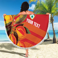 Grenada Football 2026 Custom Beach Blanket Go Spice Boys Nutmeg Red Version