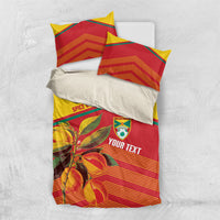 Grenada Football 2026 Custom Bedding Set Go Spice Boys Nutmeg Red Version