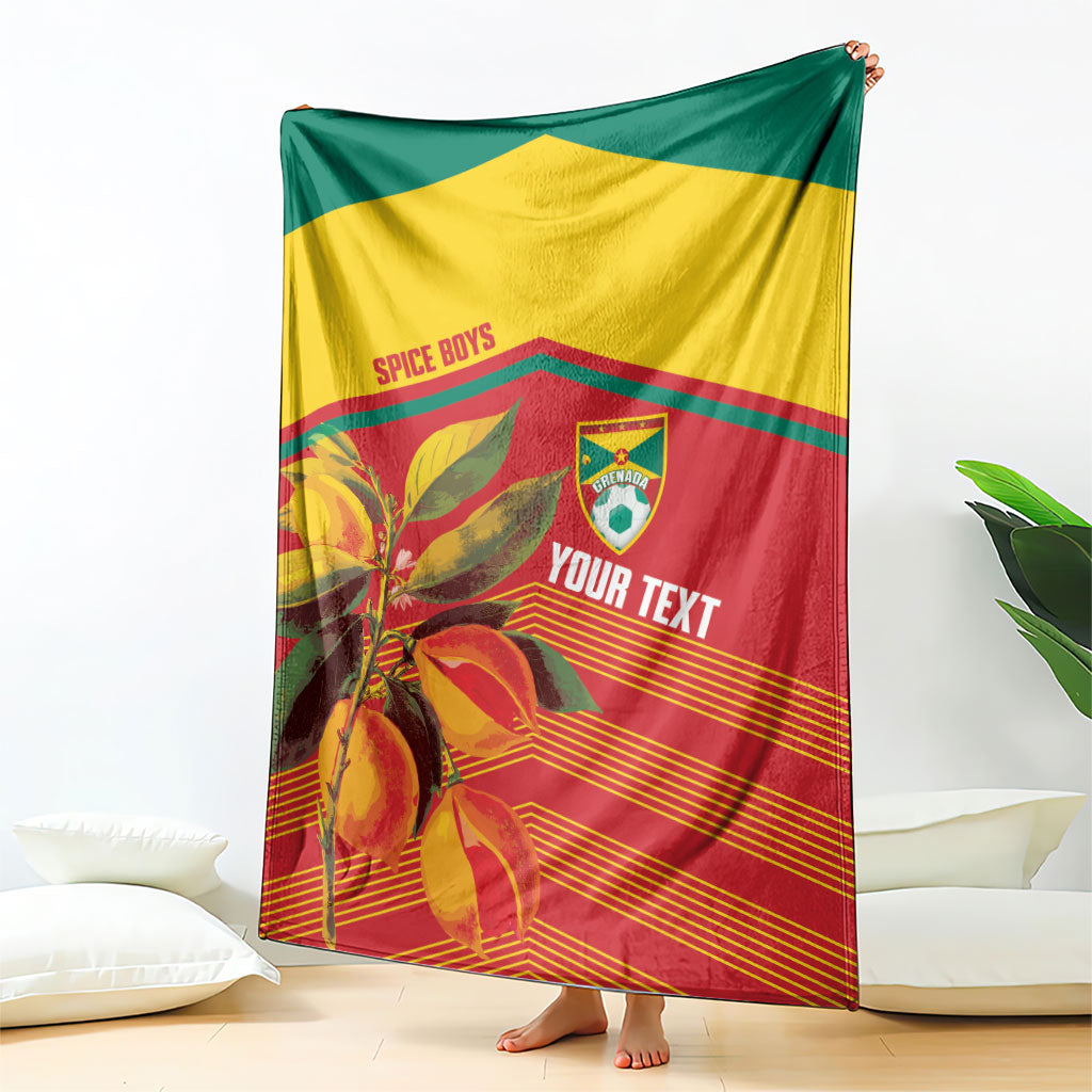 Grenada Football 2026 Custom Blanket Go Spice Boys Nutmeg Red Version