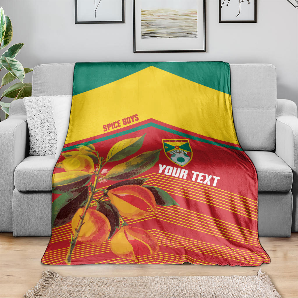 Grenada Football 2026 Custom Blanket Go Spice Boys Nutmeg Red Version