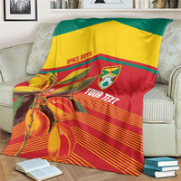 Grenada Football 2026 Custom Blanket Go Spice Boys Nutmeg Red Version