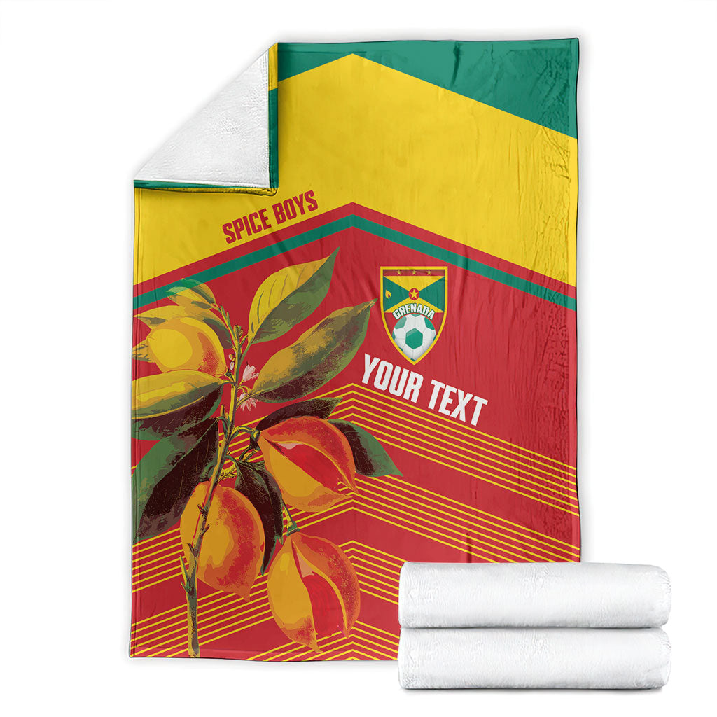 Grenada Football 2026 Custom Blanket Go Spice Boys Nutmeg Red Version