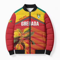 Grenada Football 2026 Custom Bomber Puffer Jacket Go Spice Boys Nutmeg Red Version