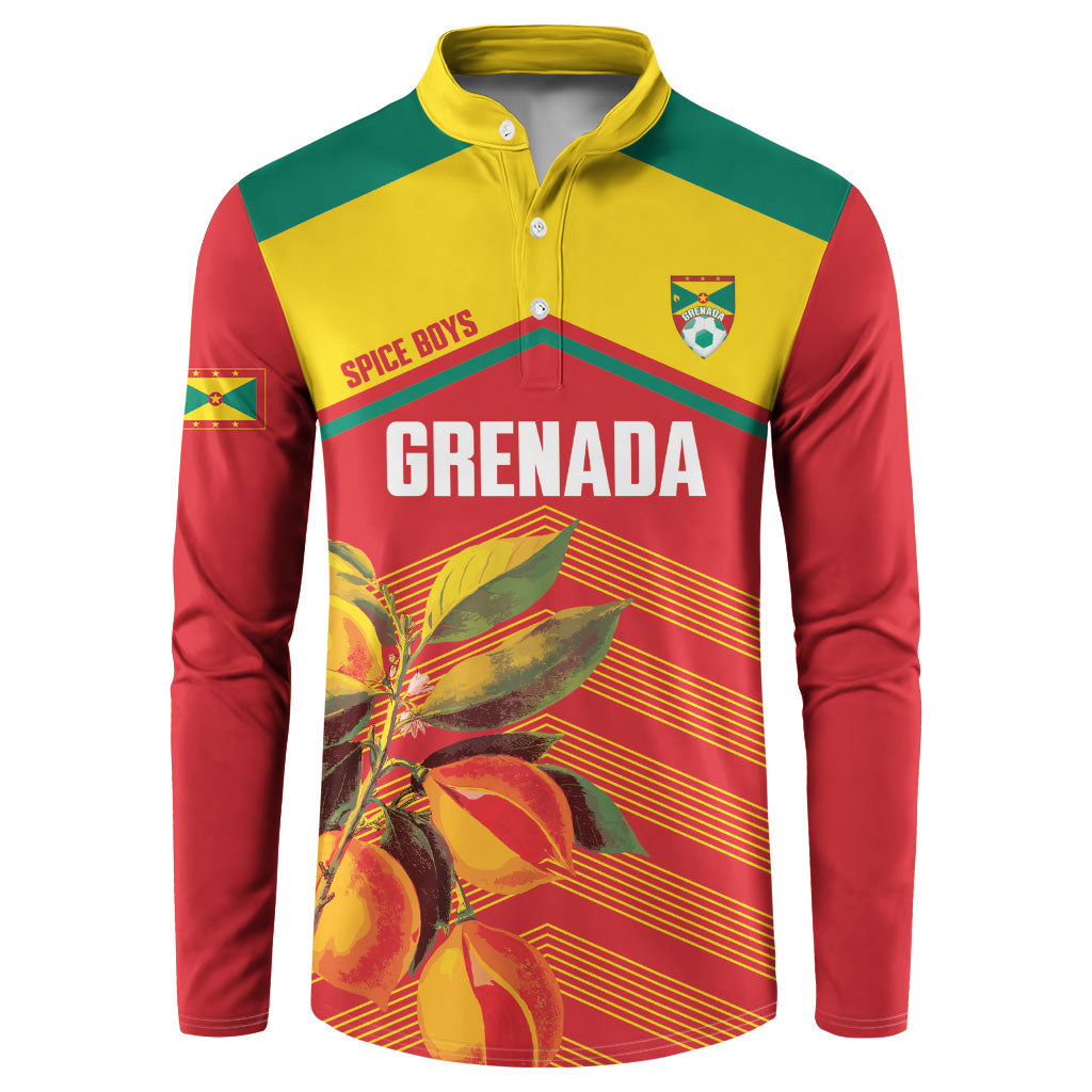 Grenada Football 2026 Custom Button Sweatshirt Go Spice Boys Nutmeg Red Version