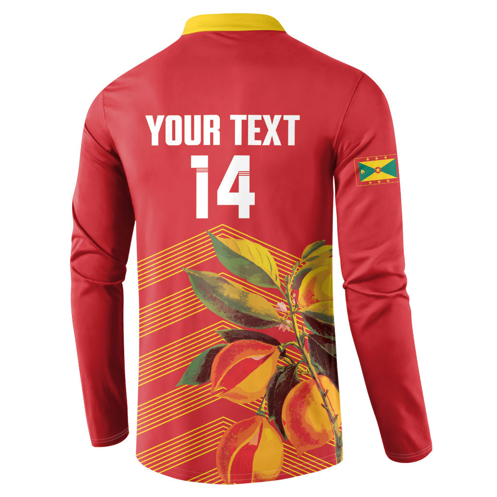 Grenada Football 2026 Custom Button Sweatshirt Go Spice Boys Nutmeg Red Version