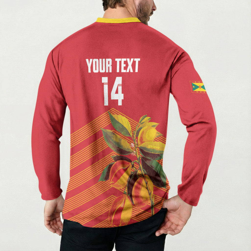 Grenada Football 2026 Custom Button Sweatshirt Go Spice Boys Nutmeg Red Version