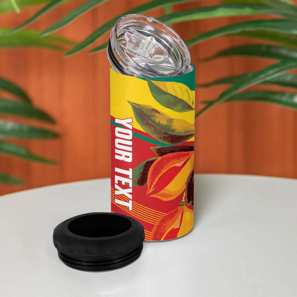 Grenada Football 2026 Custom 4 in 1 Can Cooler Tumbler Go Spice Boys Nutmeg Red Version