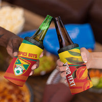 Grenada Football 2026 Custom 4 in 1 Can Cooler Tumbler Go Spice Boys Nutmeg Red Version