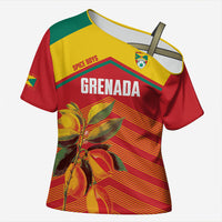 Grenada Football 2026 Custom Cross Shoulder Shirt Go Spice Boys Nutmeg Red Version