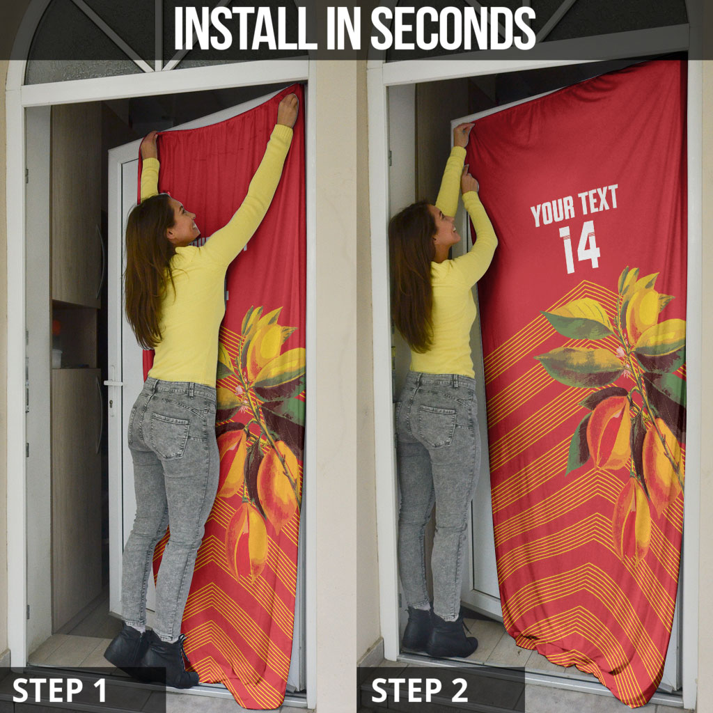 Grenada Football 2026 Custom Door Cover Go Spice Boys Nutmeg Red Version