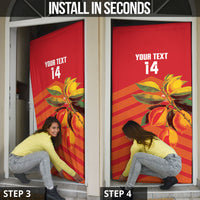 Grenada Football 2026 Custom Door Cover Go Spice Boys Nutmeg Red Version