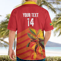 Grenada Football 2026 Custom Hawaiian Shirt Go Spice Boys Nutmeg Red Version