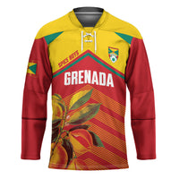Grenada Football 2026 Custom Hockey Jersey Go Spice Boys Nutmeg Red Version